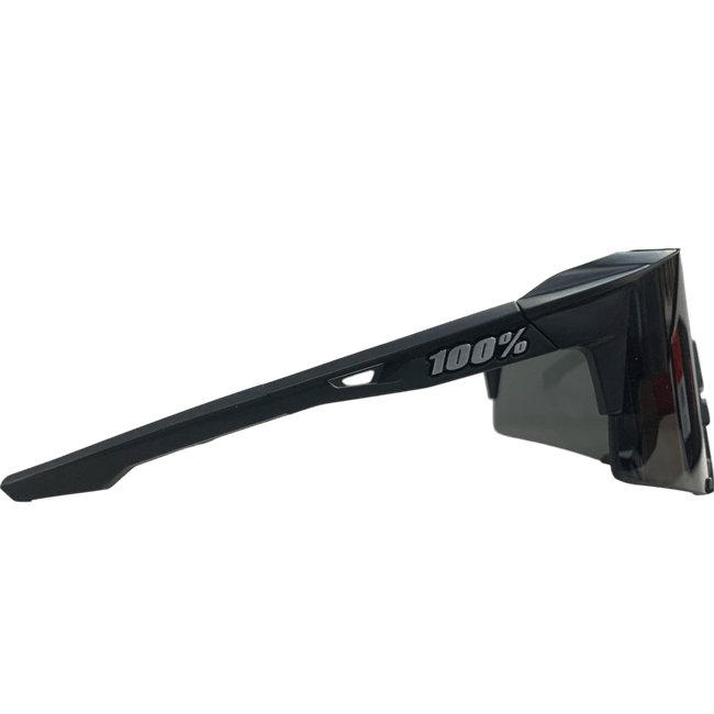 Óculos 100% Speedcraft Soft Tact Black Lente Smoke Preto e Cinza
