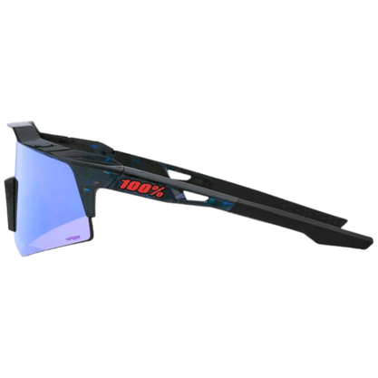 Óculos 100% Speedcraft XS Black Holographic Lente Hiper Blue Multilayer
