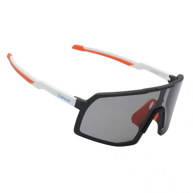 Óculos Elleven EL55 Branco e Laranja Lente Policarbonato Fume