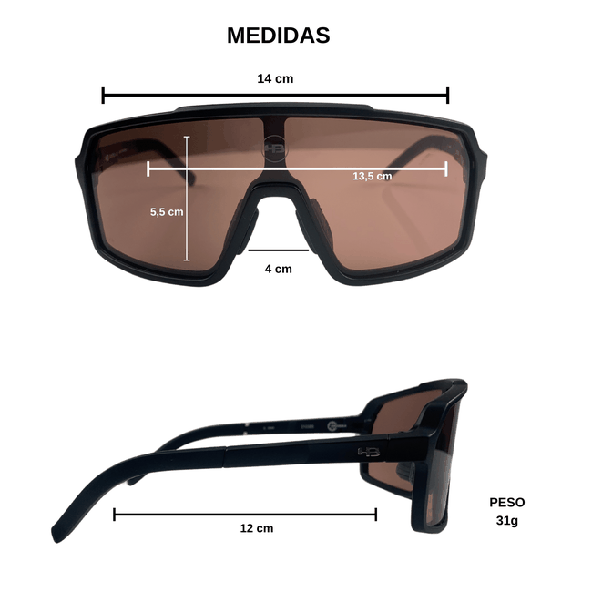 Óculos HB Grinder Matte Black e Amberㅤㅤㅤㅤㅤㅤㅤㅤㅤㅤㅤㅤㅤ