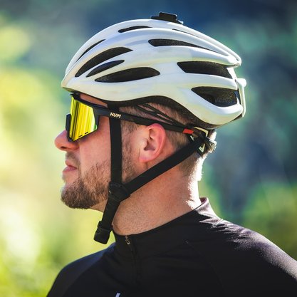 Óculos Hupi Stelvio Preto e Vermelho Lente Vermelha