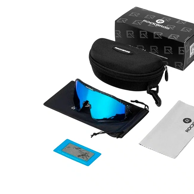 Oculos Rockbros Sp297 Polarizado Ajuste d Haste Preto