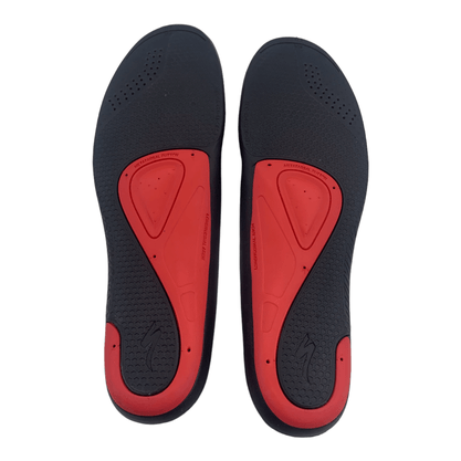 Palmilha Specialized Body Geometry SL Footbed + Vermelho e Preto