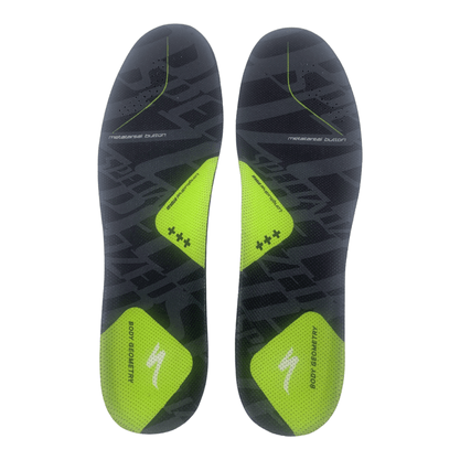 Palmilhas Specialized Body Geometry SL Footbed +++ Verde e Preto