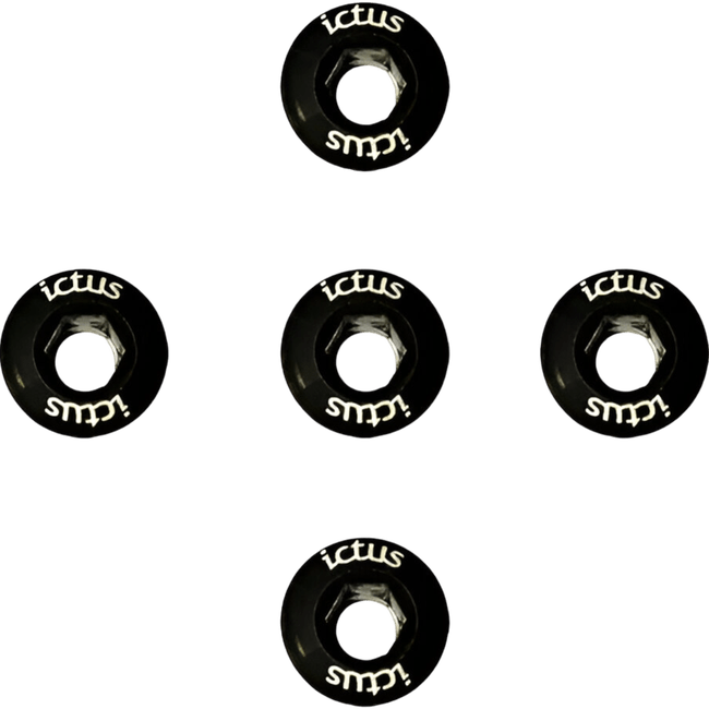 Parafuso de Coroa Ictus Kit com 5 Peças Preto