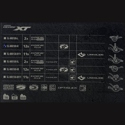 Passador Rapidfire Shimano Deore XT SL-M8100-R 12 Velocidades