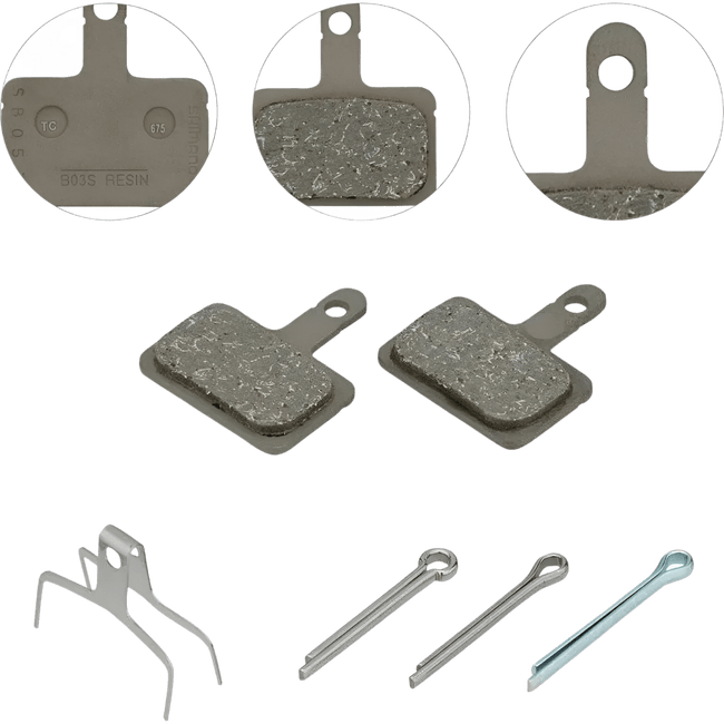 Pastilha de Freio Shimano com 3 Tipos de Pino