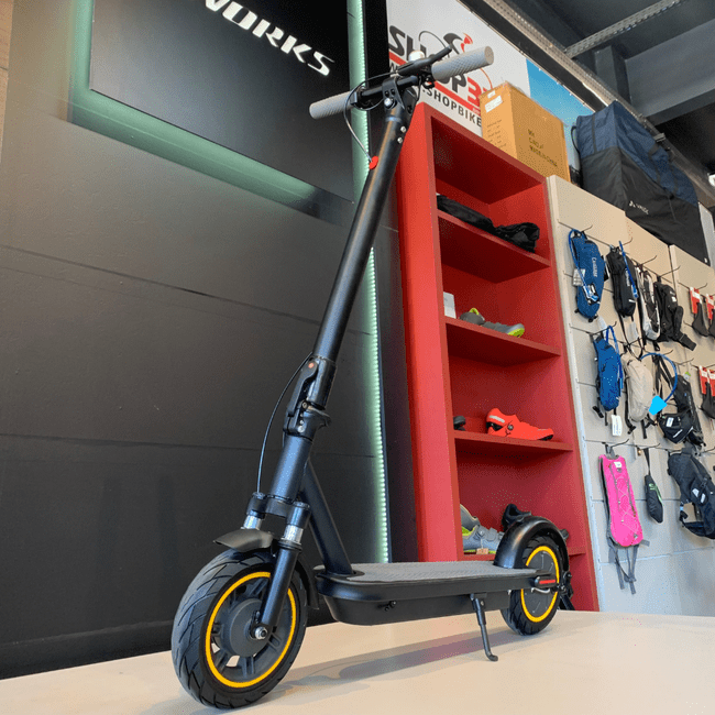 Patinete Elétrico 350w Preto e Cinza e Amarelo