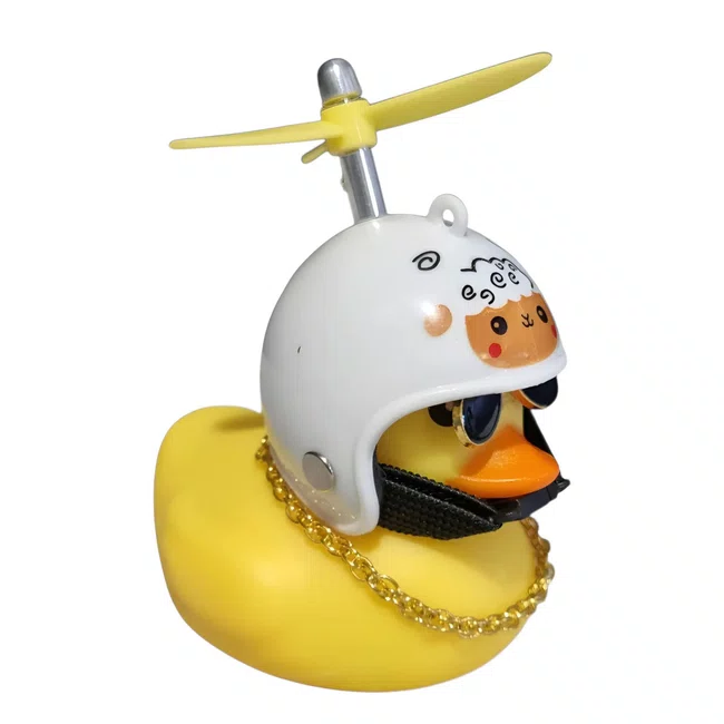 Patinho de Borracha c/ Capacete para Bike