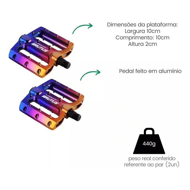 Pedal Absolute Brutos Plataforma 9/16 Camaleaoㅤㅤㅤㅤㅤㅤㅤㅤㅤ