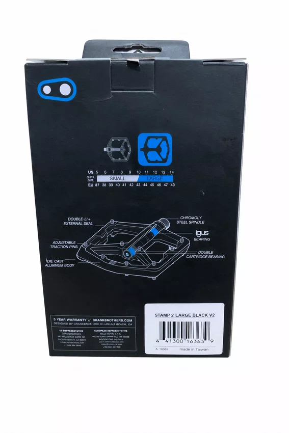 Pedal clip crankbrothers stamp 2 large black v2 preto (16363)