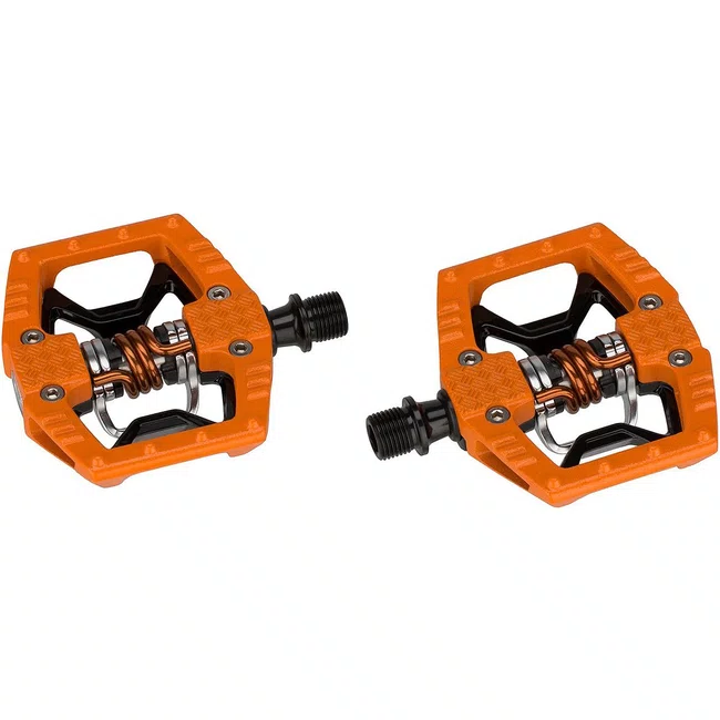 Pedal Crank Brothers Double Shot 2 Laranja e Preto