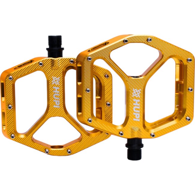 Pedal HUPI Strip Plataforma Rosca 9/16 Dourado