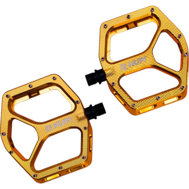 Pedal HUPI Strip Plataforma Rosca 9/16 Dourado