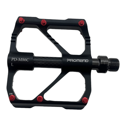 Pedal Promend PD-M86C Alumínio Preto e Vermelho