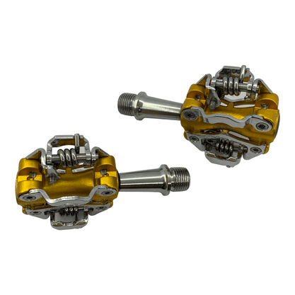 Pedal Zeray Clip Alumínio com Rolamento Rosca Grossa Amarelo