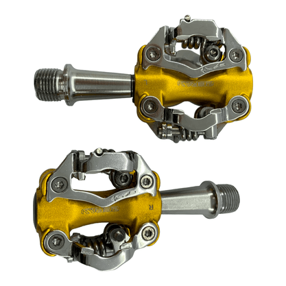 Pedal Zeray Clip Alumínio com Rolamento Rosca Grossa Amarelo