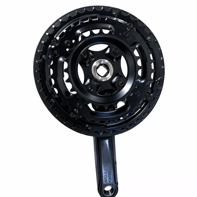 Pedivela comander triplo mtb simples 10mm 24/34/42 preto