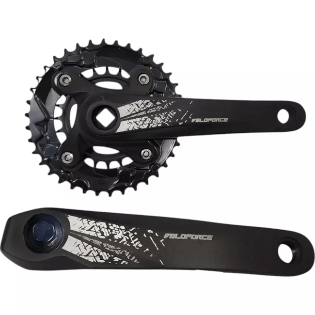 Pedivela Duplo Veloforce Ponta Quadrada 24/38 Dentes Alumínio 10/11v 170mm