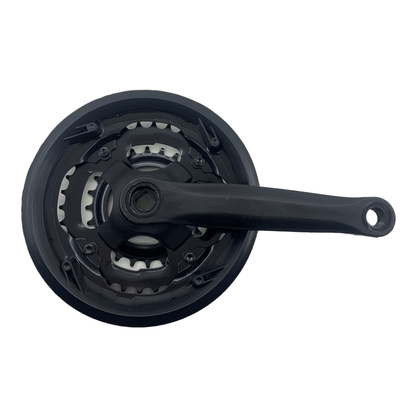 Pedivela Triplo Aço 24 - 34 - 42 Dentes Preto