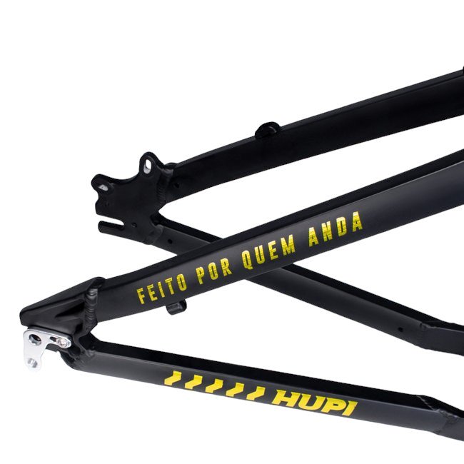 Quadro Hupi Naja v8 Gancheira Horizontal Preto e Dourado