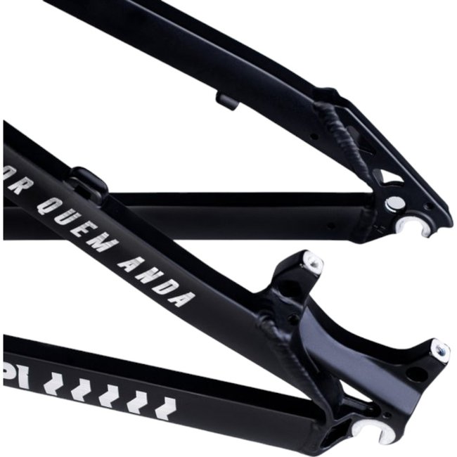 Quadro HUPI Naja V8 Gancheira Vertical Preto e Prata