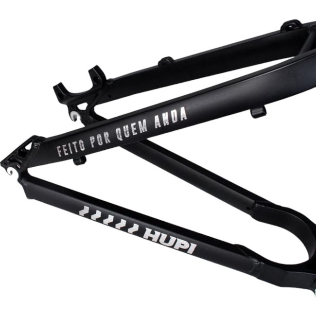 Quadro HUPI Naja V8 Gancheira Vertical Preto e Prata