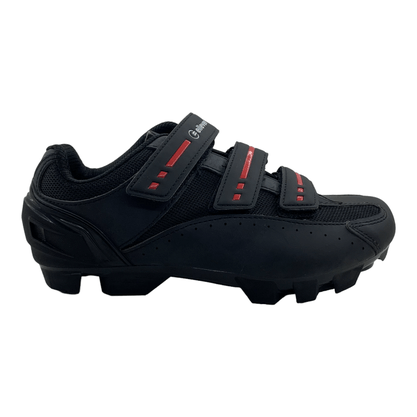Sapatilha Elleven MTB 3 Velcros Preto e Vermelho