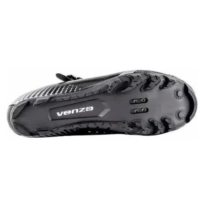 Sapatilha Venzo MTB Com Trava Preta e Verde