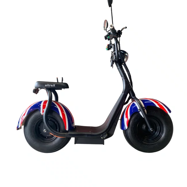 Scooter Eletrica Ultra x 1000w 60v Azul e Branco e Vermelho