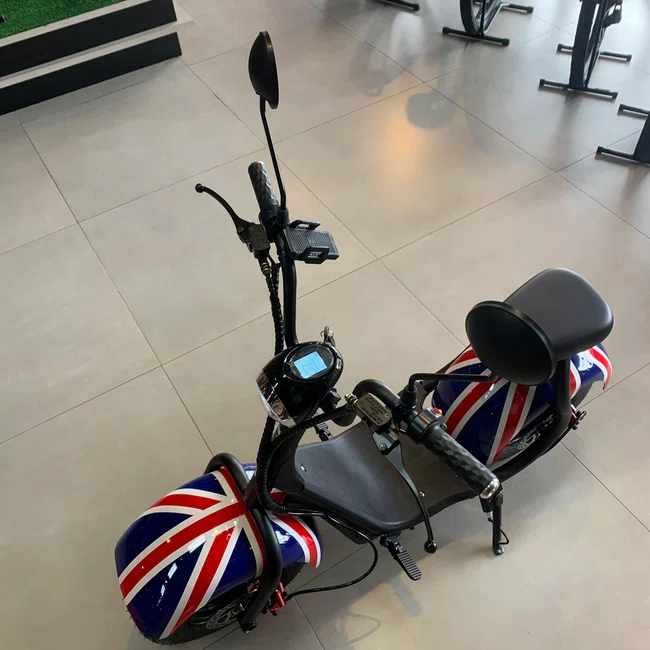 Scooter Eletrica Ultra x 1000w 60v Azul e Branco e Vermelho