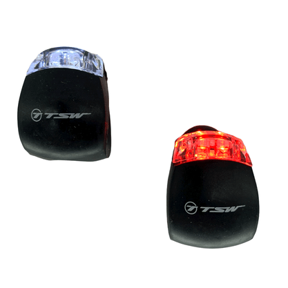 Sinalizador TSW 2 Leds Dianteiro e Traseiro em Silicone Preto