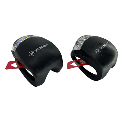 Sinalizador TSW 2 Leds Dianteiro e Traseiro em Silicone Preto