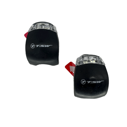 Sinalizador TSW 2 Leds Dianteiro e Traseiro em Silicone Preto