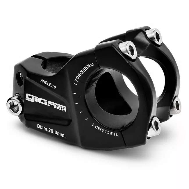 Suporte de Guidão Gios GI-50A 31.8 x 40mm MTB DH Preto