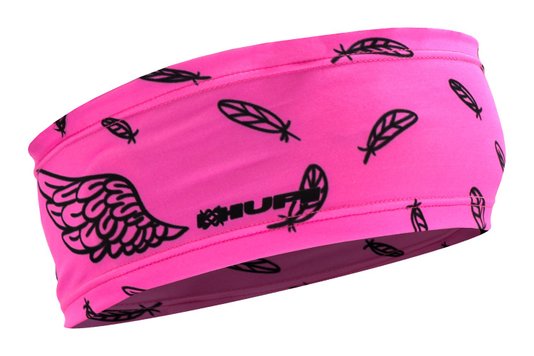 Testeira Hupi Headband Asas Rosa e Preto