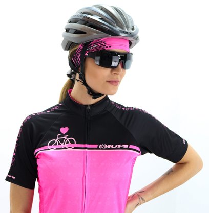 Testeira Hupi Headband Biometria Pink e Preto