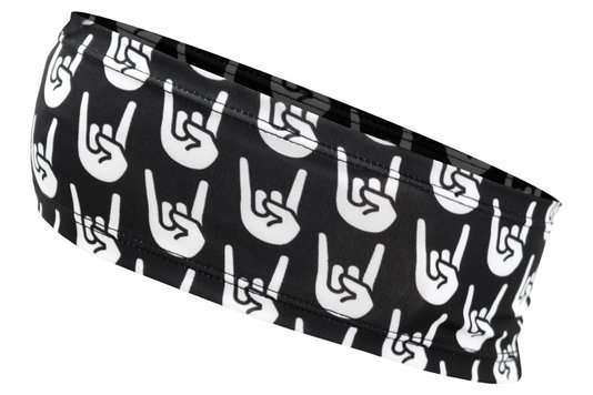 Testeira Hupi Headband Rockinho Preto e Branco
