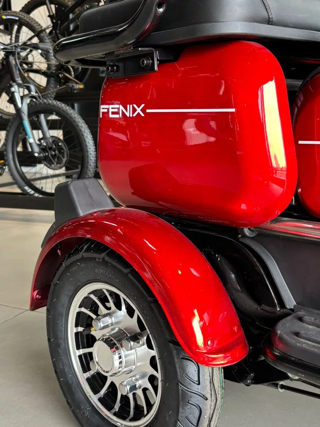 Triciclo Eletrico Duos Fenix 48V 750W Vermelho