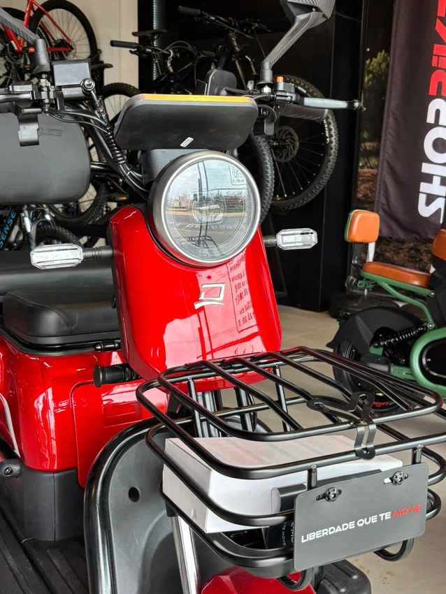 Triciclo Eletrico Duos Fenix 48V 750W Vermelho
