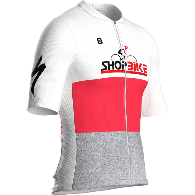 Uniforme Shopbike 2025 Furbo Euro Branca e Cinza e Vermelha