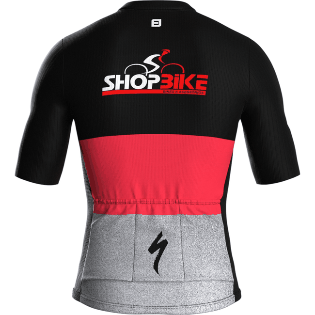 Uniforme Shopbike 2025 Furbo Euro Preto e Cinza e Vermelho