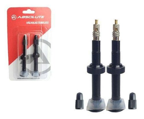 Valvula Tubeless Absolute 48mm Preto