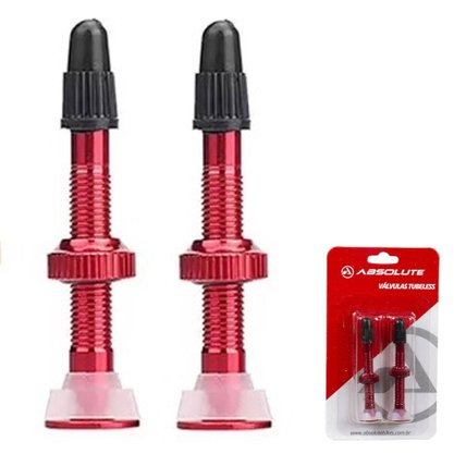 Valvula Tubeless Absolute 48mm Vermelho