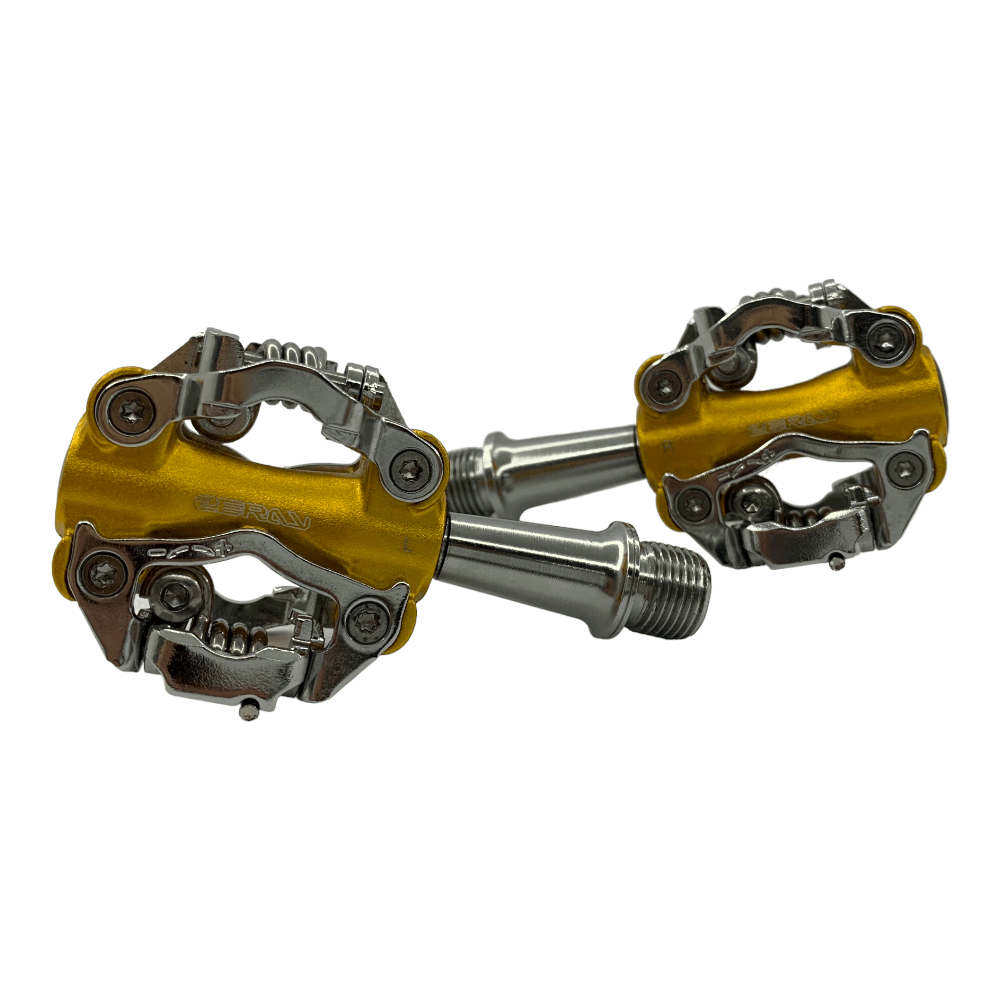 Pedal Zeray Clip Alumínio com Rolamento Rosca Grossa Amarelo - Shopbike