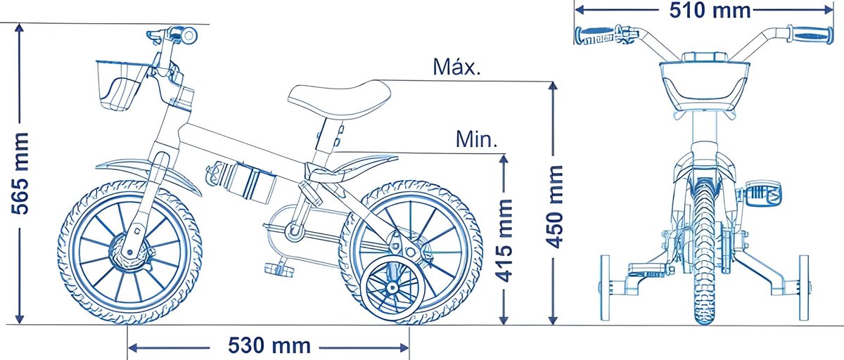 Bicicleta Nathor Violet Aro 12 Roxo e Rosa