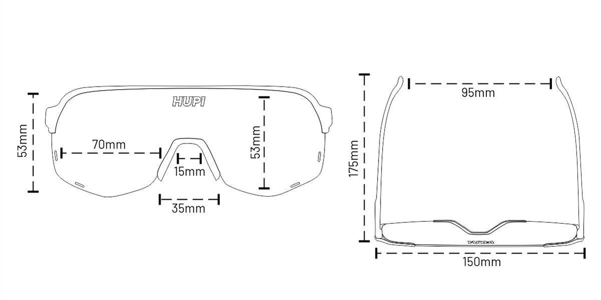 Óculos de Sol Hupi Huez Preto Lente Fotocromáticaㅤㅤㅤㅤㅤㅤ