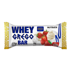 Barra de Proteína Nutrata Whey Grego Bar Morango Chantilly 40g