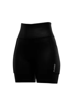 Bermuda Furbo Lift Poliamida Com Bolso Pretaㅤㅤㅤㅤㅤㅤ