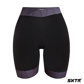 Bermuda Sport Xtreme Sport Leaf Dark Feminina Preto e Cinza